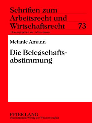 cover image of Die Belegschaftsabstimmung